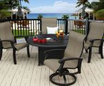 Barbados Sling Outdoor Patio 5pc Fire Pit Set