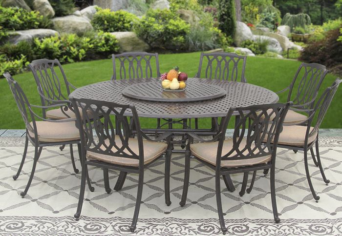8 Dining Chairs 71 Inch Round Table 35, Round Outdoor Patio Table For 6