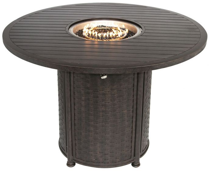 Outdoor Patio 60 Round Bar Height Fire, Outdoor Bar Height Table With Fire Pit