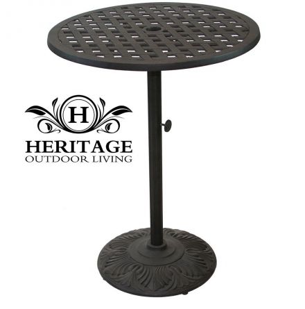 Heritage Outdoor Living Nassau Cast Aluminum 30 Bar Table - Antique Bronze