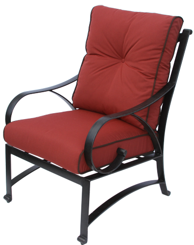Newport Cast Aluminum Outdoor Patio Dining Chair With Cushion
