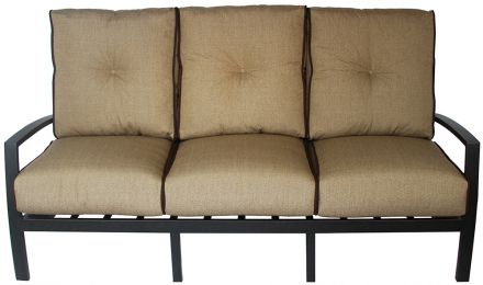 Quincy Cast Aluminum Outdoor Patio Sofa With Cushion